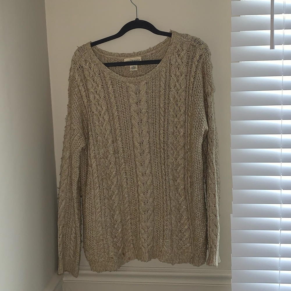 Beige knit sweater